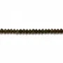 Obsidienne rondelle boulier 2x3mm sur fil 39cm