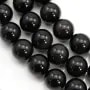 Obsidian round 16mm x 40cm
