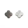 Nacre Grise en Forme de Trèfle 13mm x 2pcs
