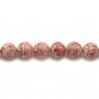 Rhodochrosite ronde 12mm x 40cm