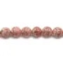 Rhodochrosite ronde 12mm x 40cm