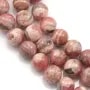 Rhodochrosite, de forme ronde 10mm x 38cm