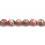 Rhodochrosite, in round shape, in size of 10mm x 38cm
