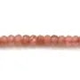 Rhodochrosite rondelle facette 2x3mm x 40cm