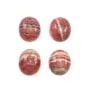 Pink rhodonite cabochon in oval shape, in size of 15x18mm x 1pcs