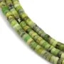 Chrysoprase in the shape of a faceted round, 2 * 2.5mm x 40cm