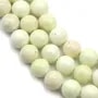 Chrysoprase "lemon", de couleur jaune vert, de forme ronde, 10mm x 39cm