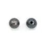 Freshwater cultured pearl, half drilled, purple, in oval shape, 8-8.5mm x 1pc