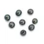 Freshwater cultured pearl, half drilled, purple, in oval shape, 8-8.5mm x 1pc
