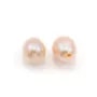 Perle de culture d'eau douce saumon, half-percée, ovale 5-5.5mm x 2pcs