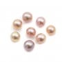Perle de culture d'eau douce, semi-percée, mauve, poire, 7.5-8mm x 1pc
