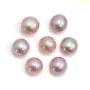 Perles de culture d'eau douce, semi-percée, mauve, bouton, 6-6.5mm x 4pcs