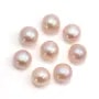 Perles de culture d'eau douce, semi-percée, mauve, bouton, 7-7.5mm x 2pcs