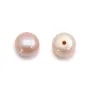 Perles de culture d'eau douce, semi-percée, mauve, bouton, 7-7.5mm x 2pcs