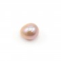 Perle de culture d'eau douce semi-percé, ovale mauve, 9-9.5mm  x 1pc