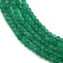 Agate verte, cube facetté, 3mm x 40cm