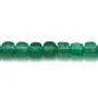 Agate verte, cube facetté, 3mm x 40cm
