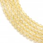 Citrine rond facette 4mm x 40cm