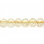 Citrine rond facette 4mm x 40cm