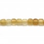 Citrine en forme de cube facette 2mm x 40cm