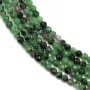 Rubis zoisite, de forme ronde facetté, 2mm x 39cm