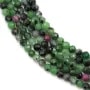 Rubis zoisite, de forme ronde facetté, 3mm x 39cm