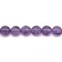 Light violet amethyst faceted round beads on thread 8mm x 39cm