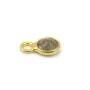 Labradorite ronde facettée sertie sur argent doré 5mm x 2pcs