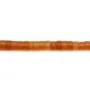 Orange aventurine,in the shape of a roundel 2x4.5mm x 38cm