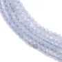 Calcédoine bleu, de forme ronde facetté 2mm x 40cm