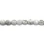White Holite Round facette 3mm X40 CM