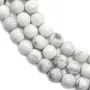 Holite Blanche ronde facette 6mm x 40cm