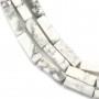 Howlite blanche tube 4x6mm x 40cm