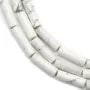 Howlite blanche tube 4x13mm x 40cm