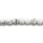 Howlite blanche matte ronde 6mm x 20pcs