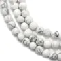 Howlite blanche matte ronde 6mm x 40cm