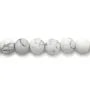 Howlite blanche matte ronde 8mm x 20pcs