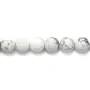 Howlite blanche matte ronde 10mm x 10pcs