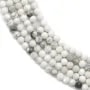 Howlite ronde facettée 2mm x 40cm