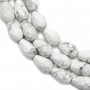 Howlite, in a faceted round drop shape, 8 * 12mm x 40cm