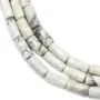 Howlite blanche tube 3.5x8mm x 40cm