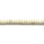 Howlite de couleur beige, en forme de rondelle, 3 * 4mm x 40cm