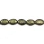 Pyrite Oval 10x14mm x 40cm 