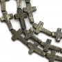 Pyrite croix 10x15mm x 40cm 