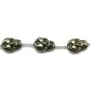 Pyrite tête de mort 13x18mm x 40cm (13pcs)