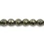 Pyrite Ronde Facette 8mm x 40cm 