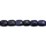 Jade teinté Bleu Goutte Plate facette 12x15mm x 1PC