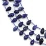 Sodalite in the shape of a faceted drop, 6 * 9mm x 40cm