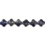 Sodalite trèfle facette 13 mm  x 2pcs