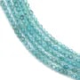 Faceted light blue apatite 2mm x 39cm
